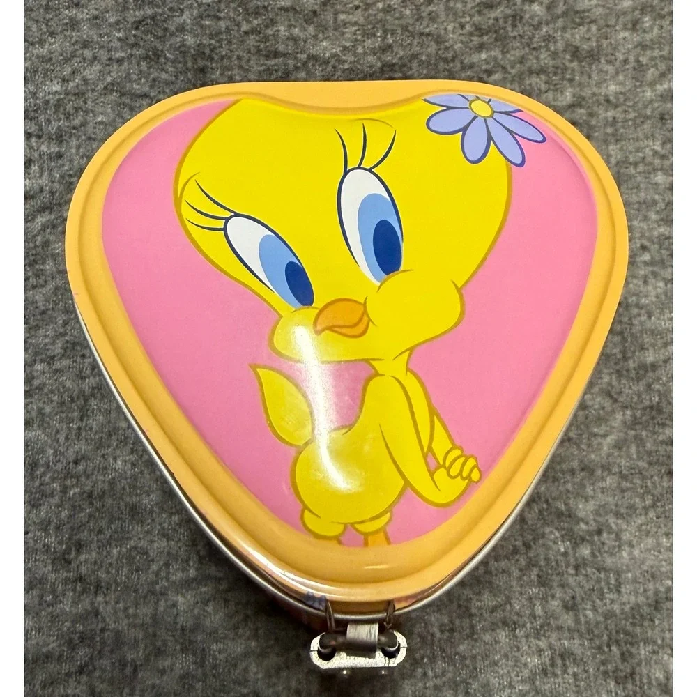 Warner Bros Tweety Bird Heart Tin Lock and Key 2006 Looney Tunes Colibri Group